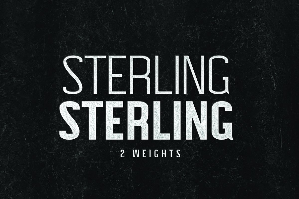 Пример шрифта Sterling bold